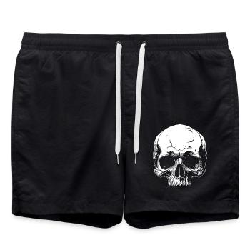 Skull - Swim Trunks - black - Front - AI Model Male 185 light (185cm)