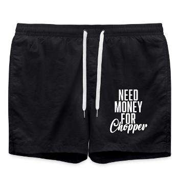 Need Money For Chopper - Swim Trunks - black - Front - AI Model Male 185 light (185cm)