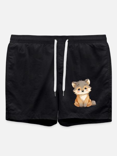 Mignon bébé loup - Short de bain - noir