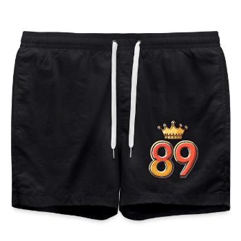 89 Number Crown - Swim Trunks - black - Front - AI Model Male 185 light (185cm)