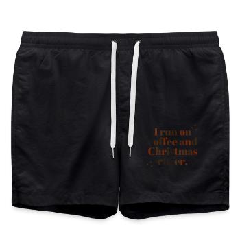 Coffee & Christmas cheer - Badeshorts - Schwarz - Vorne - AI Model Male 185 light (185cm)