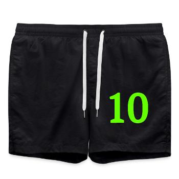 Number 10 - Swim Trunks - black - Front - AI Model Male 185 light (185cm)