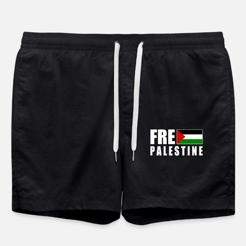 Free palestine - Swim Trunks - black