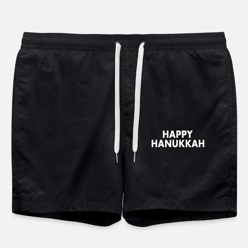 HAPPY HANUKKAH - Short de bain - noir