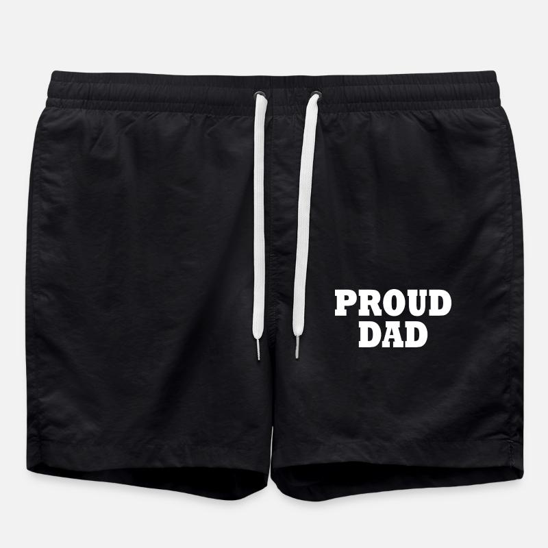 Proud dad - Badeshorts - Schwarz