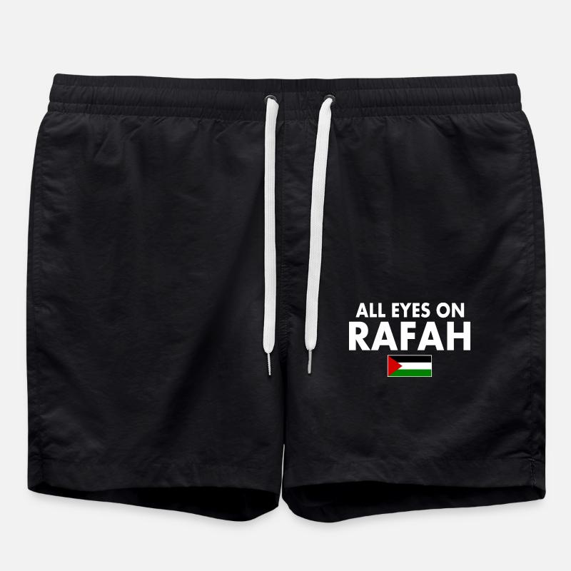 all eyes on rafah - Swim Trunks - black