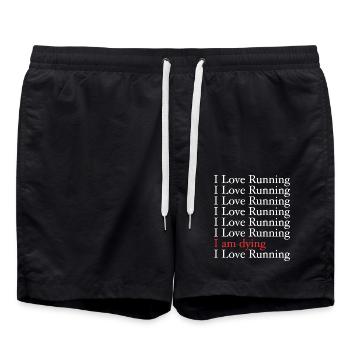 I Love Running - Short de bain - noir - Devant - AI Model Male 185 light (185cm)