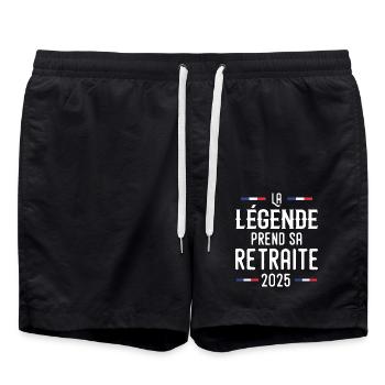 The Legend Retires 2025 Gift - Swim Trunks - black - Front - AI Model Male 185 light (185cm)