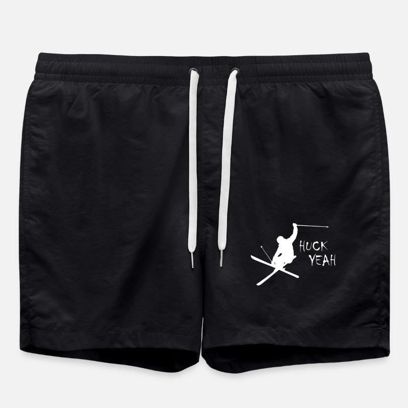 Huck Yeah Skiing - Swim Trunks - black