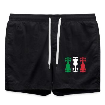 Formula Italia Formel Racing Italien - Badeshorts - Schwarz - Vorne - AI Model Male 185 light (185cm)