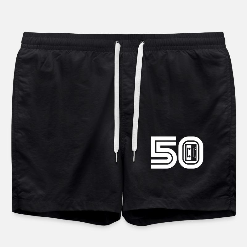 50 Retro Music 50s - Swim Trunks - black
