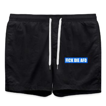 Fick die afd - Badeshorts - Schwarz - Vorne - AI Model Male 185 light (185cm)