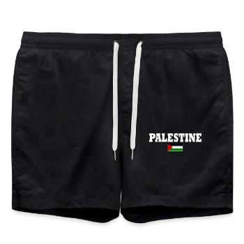 Palestina - Badeshorts - Schwarz - Vorne - AI Model Male 185 light (185cm)