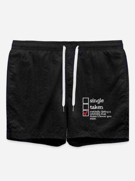 Mentally dating a celebrity (dark) - Swim Trunks - black