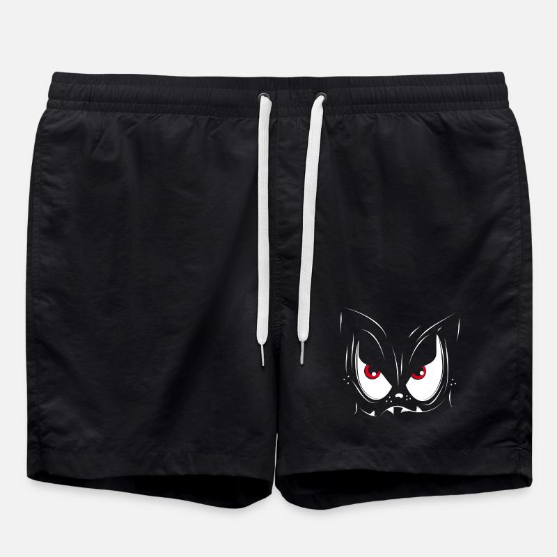 Monster face - Swim Trunks - black
