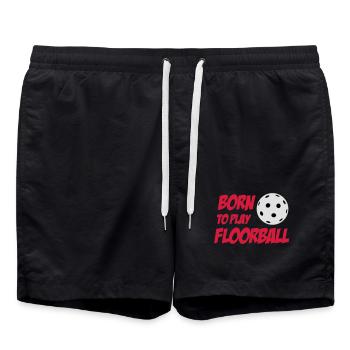 Born To Play Floorball - Short de bain - noir - Devant - AI Model Male 185 light (185cm)