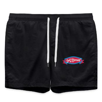Lustige Geschenke zur Hochzeit - Badeshorts - Schwarz - Vorne - AI Model Male 185 light (185cm)