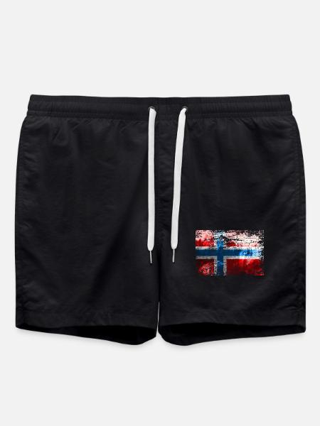 Norwegian flag - Swim Trunks - black