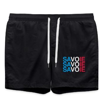 SAVOIE Savoyen Frankreich France Flag - Badeshorts - Schwarz - Vorne - AI Model Male 185 light (185cm)