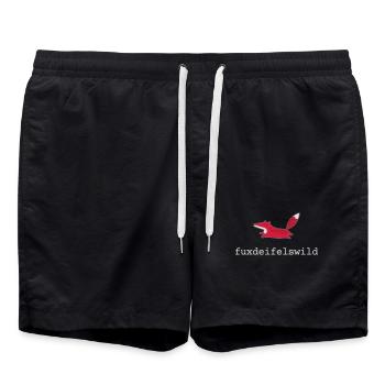 Fuchs fuxdeifelswild - Badeshorts - Schwarz - Vorne - AI Model Male 185 light (185cm)