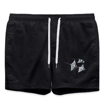 Stingray - Raie manta - rayons poissons diable manta - Short de bain - noir - Devant - AI Model Male 185 light (185cm)