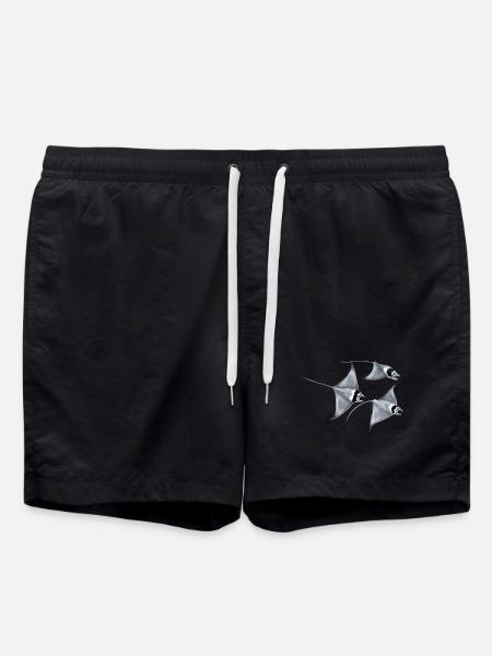 Stingray - Raie manta - rayons poissons diable manta - Short de bain - noir