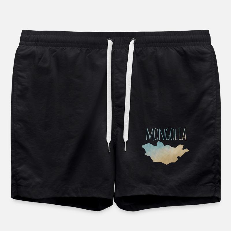 Mongolia - Swim Trunks - black