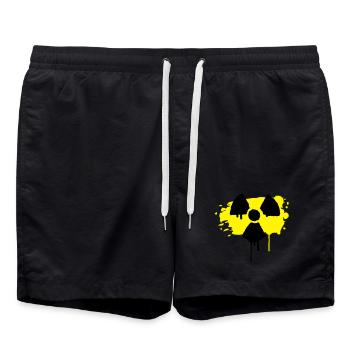 Un signe de radio actif comme un graffiti - Short de bain - noir - Devant - AI Model Male 185 light (185cm)