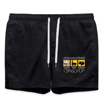 Camping apéro pétanque flex - Short de bain - noir - Devant - AI Model Male 185 light (185cm)