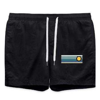 Strand - Badeshorts - Schwarz - Vorne - AI Model Male 185 light (185cm)