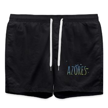 Azores - Badeshorts - Schwarz - Vorne - AI Model Male 185 light (185cm)