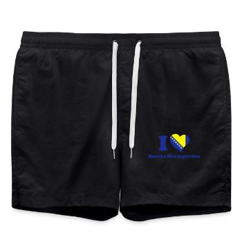 I love Bosnia-Herzegovina - Short de bain - noir - Devant - AI Model Male 185 light (185cm)