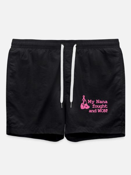 Brustkrebs-Bewusstseins-T-Shirts - Badeshorts - Schwarz