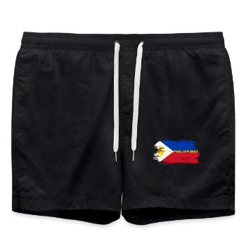 Philippinen Flagge / Geschenk Manila Filipino - Badeshorts - Schwarz - Vorne - AI Model Male 185 light (185cm)