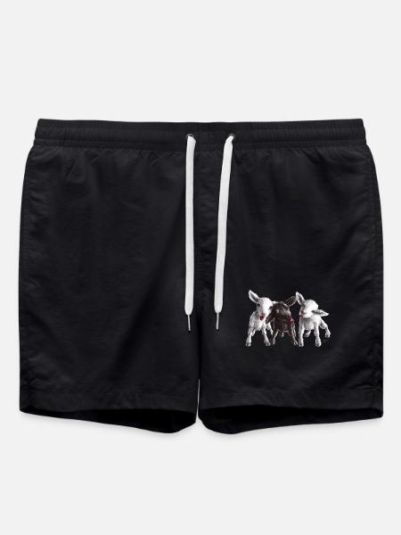 cheeky sheep - Swim Trunks - black