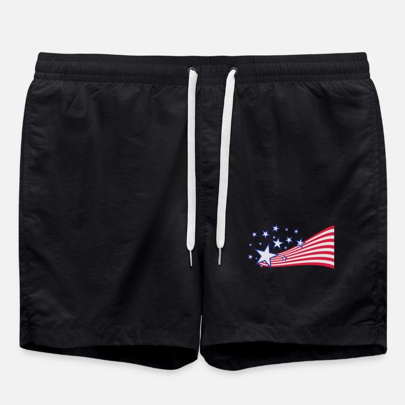 USA drapeau - Short de bain - noir