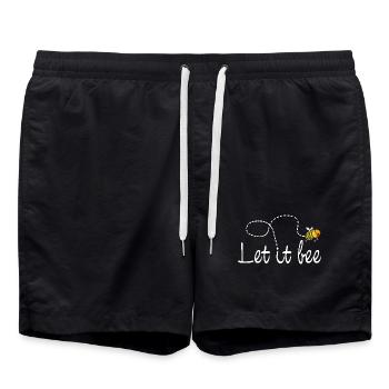 Biene Let it be - Badeshorts - Schwarz - Vorne - AI Model Male 185 light (185cm)