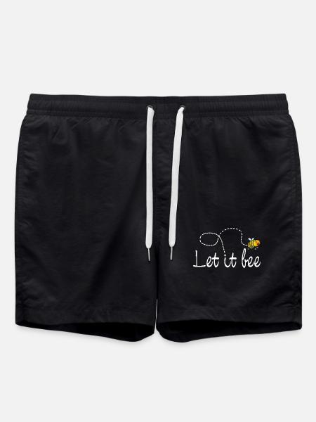 Bee Let it be - Swim Trunks - black