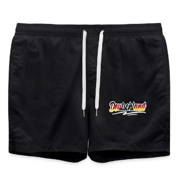 Deutschland - Badeshorts - Schwarz - Vorne - AI Model Male 185 light (185cm)