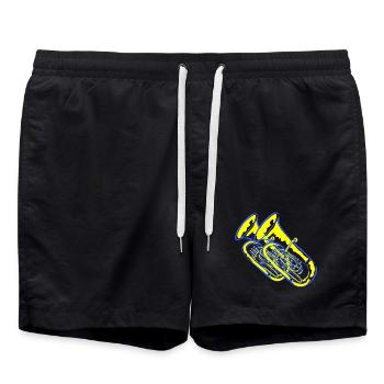 tuba - Badeshorts - Schwarz - Vorne - AI Model Male 185 light (185cm)