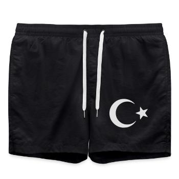 Türkei - Badeshorts - Schwarz - Vorne - AI Model Male 185 light (185cm)