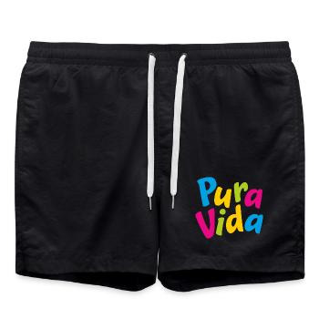 pura vida - Badeshorts - Schwarz - Vorne - AI Model Male 185 light (185cm)