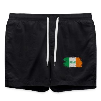 Irlande Vintage Drapeau / Cadeau Belfast Dublin - Short de bain - noir - Devant - AI Model Male 185 light (185cm)