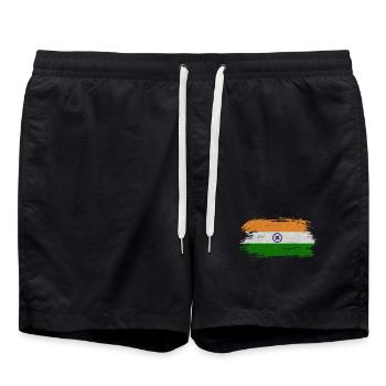Inde Vintage Drapeau / Cadeau Delhi Calcutta - Short de bain - noir - Devant - AI Model Male 185 light (185cm)