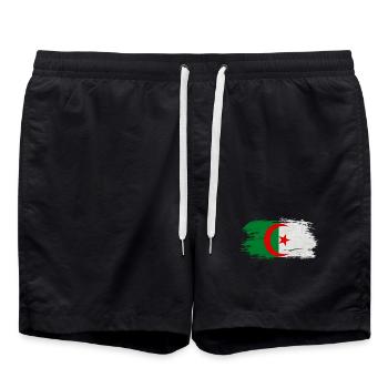Algerien Vintage Flagge / Geschenk Algier - Badeshorts - Schwarz - Vorne - AI Model Male 185 light (185cm)