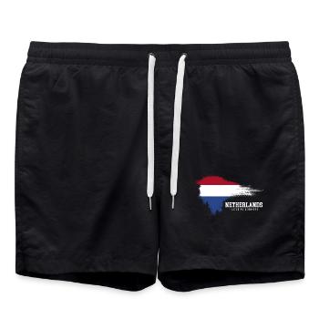 Drapeau de la Pride des Pays-Bas - Short de bain - noir - Devant - AI Model Male 185 light (185cm)