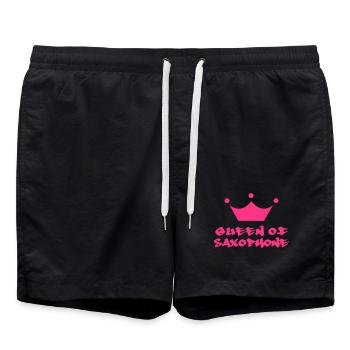 Queen of Saxophone - Short de bain - noir - Devant - AI Model Male 185 light (185cm)