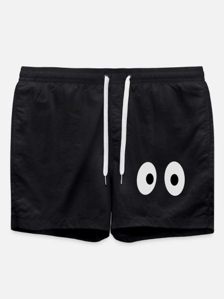 Lustige Augen - Badeshorts - Schwarz