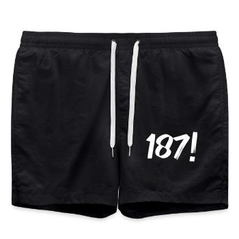 Numéros Un Huit Sept - Short de bain - noir - Devant - AI Model Male 185 light (185cm)