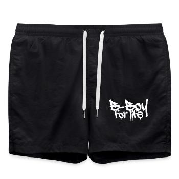 Bboy Lifestyle Graffiti Breakdance Crew Icône - Short de bain - noir - Devant - AI Model Male 185 light (185cm)